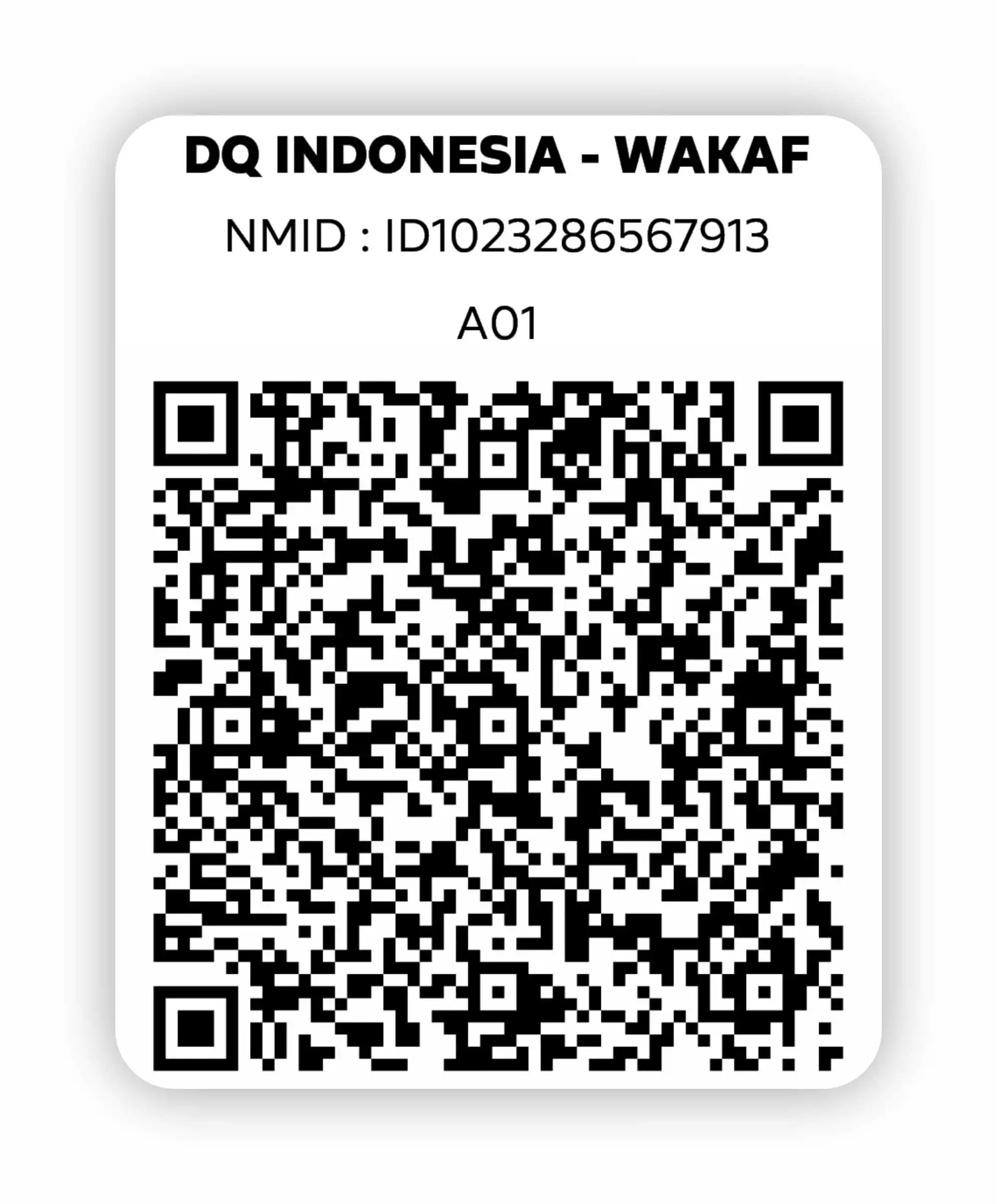 QRIS Code untuk Donasi Wakaf